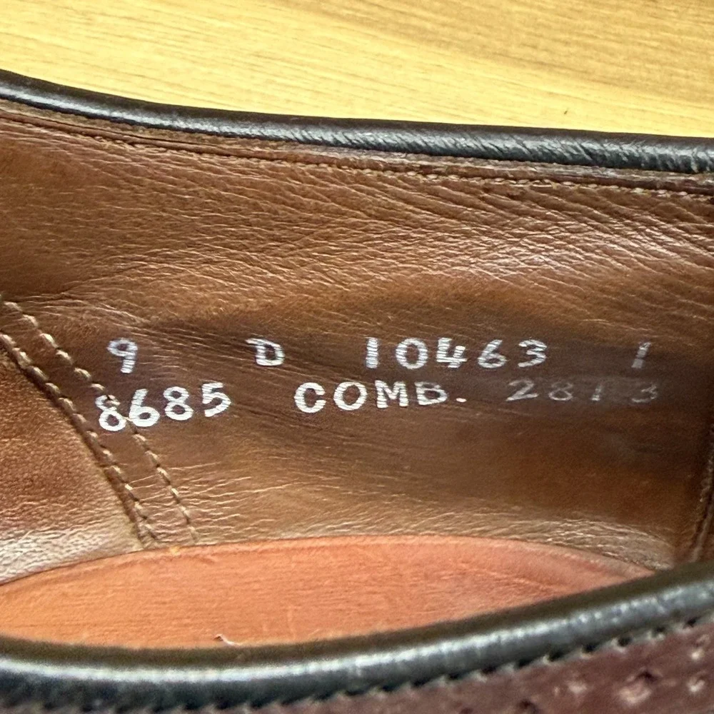 Allen Edmonds Cambridge Shell‎ Cordovan 9 D Wingtip Brogue Formal Business 8685